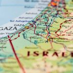Map showing Gaza and surrounding region.