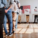 voters standing in line