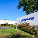 Boeing office building and sign with logo.