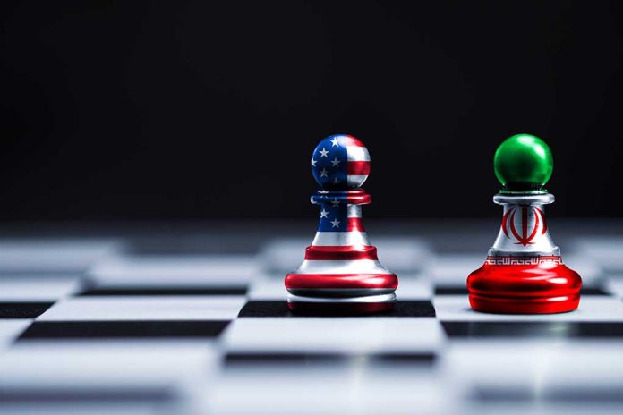 1597207528 featured image Chess pieces with USA and Iran flags on board.