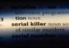 Dictionary entry for serial killer definition highlighted