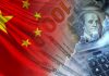 China flag dollars chart calculator and money