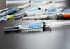 Syringes on table one labeled Fentanyl 50 mcg/ml