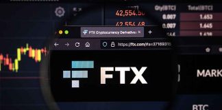 FTX logo displayed on a computer screen