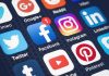 Social media app icons displayed on a smartphone screen.