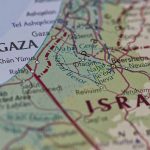 Map showing Gaza and Israel locations