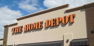 The Home Depot storefront with logo