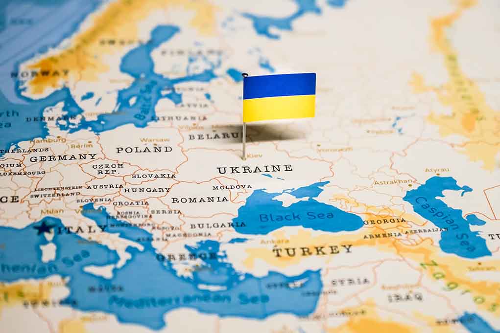 1331092814 featured image Ukrainian flag on map of Europe and Asia.