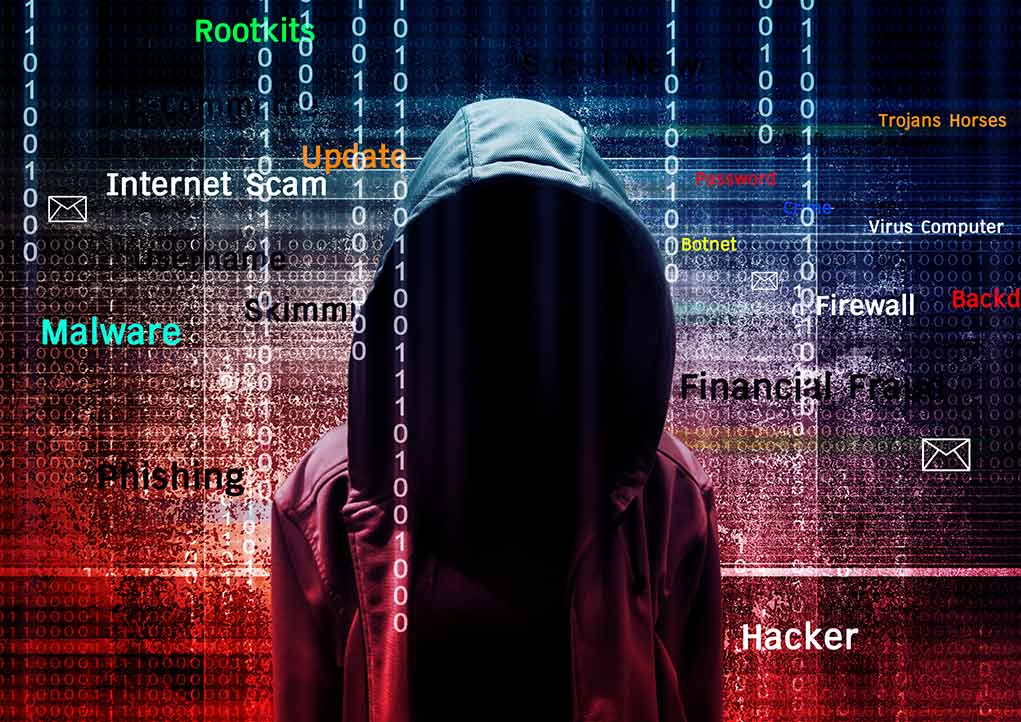 574552039 featured image Hooded figure with cybersecurity related words and binary code