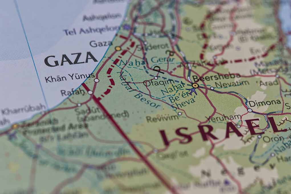 2372927031 featured image Map showing Gaza and Israel locations