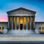 SCOTUS Collectively ROLLS EYES at Justice Brown Supreme Court building with illuminated pillars and steps
