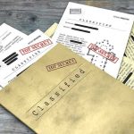Trump Vaccine Record LEAKED- Cue The Speculation Classified documents with Top Secret stamps on wooden surface.