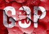GOP Revolt – 5 Republicans BACKSTAB Trump! Cracked wall featuring the GOP logo in red and white