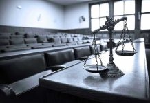 Porn Star’s Trial: Shocking Beheading Twist Scales of justice in an empty courtroom.