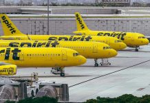 Bullets Rip Through Jet – Flights SHUT DOWN Nationwide Yellow airplanes parked on the airport tarmac.