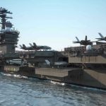 Trump Orders Unprecedented Airstrikes – 66 KILLED! Aircraft carrier deck with jet planes.