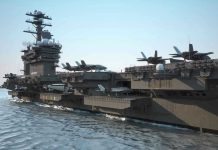 Trump Orders Unprecedented Airstrikes – 66 KILLED! Aircraft carrier deck with jet planes.
