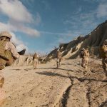20 Soldiers VANISH — No Distress, No Answers Soldiers running on rocky terrain with backpacks.