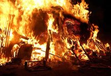 Arsonists STRIKE – 44 Dead, Suspects ARRESTED A large fire engulfing debris at night