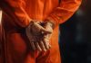 Olympic Star ARRESTED – Billion-Dollar Drug Lord Person in orange jumpsuit with handcuffs behind back.
