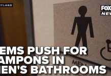 Dems Push Bill That Would Require Tampons in Every Men’s Restroom Dems Push Bill That Would Require Tampons in Every Men’s Restroom