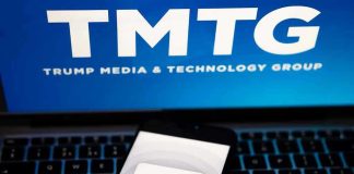 Trump URGES Public To Boycott This Celebrity TMTG and Truth Social logos on screen and phone.