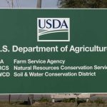 171,700 Cases in Mexico — Now Two Are in Texas Sign for the U.S. Department of Agriculture listing various services