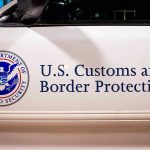 Open Borders Fight Ignites Security Fears U.S. Customs and Border Protection vehicle logo and text.
