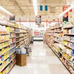 33% Food Spike Upends America’s Cart A grocery store aisle filled with various food products on shelves