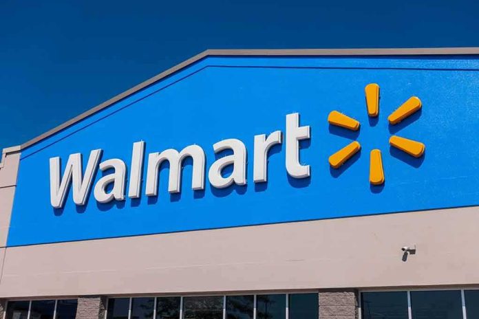shutterstock_1294684450 Walmart storefront with blue facade and logo
