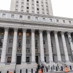 Election Breach Icon Walks—Fight Explodes United States courthouse with grand neoclassical columns