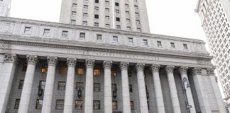 Election Breach Icon Walks—Fight Explodes United States courthouse with grand neoclassical columns