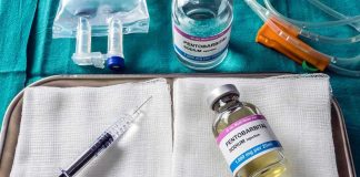 Shocking First: Child Euthanasia Case Sparks Uproar Medical tray with syringe and pentobarbital vials on gauze