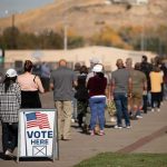 Trump’s “Perfect Night” — What’s Hidden? voters standing in a long line outside a polling place