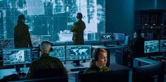 Military Sensors Spotted Something Moving Fast Military analysts monitor data on multiple screens in a command center