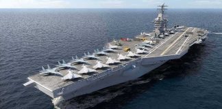 A Navy Carrier Stayed at Sea for Nearly 10 Months Aircraft carrier at sea with fighter jets on deck