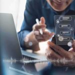 AI Chatbot Conversation Leads to Felony Charge Person using smartphone with chat bubbles and laptop