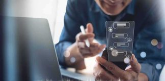 AI Chatbot Conversation Leads to Felony Charge Person using smartphone with chat bubbles and laptop